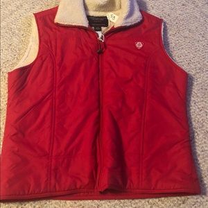 American Eagle Sherpa Lined Vest Red Women’s Large